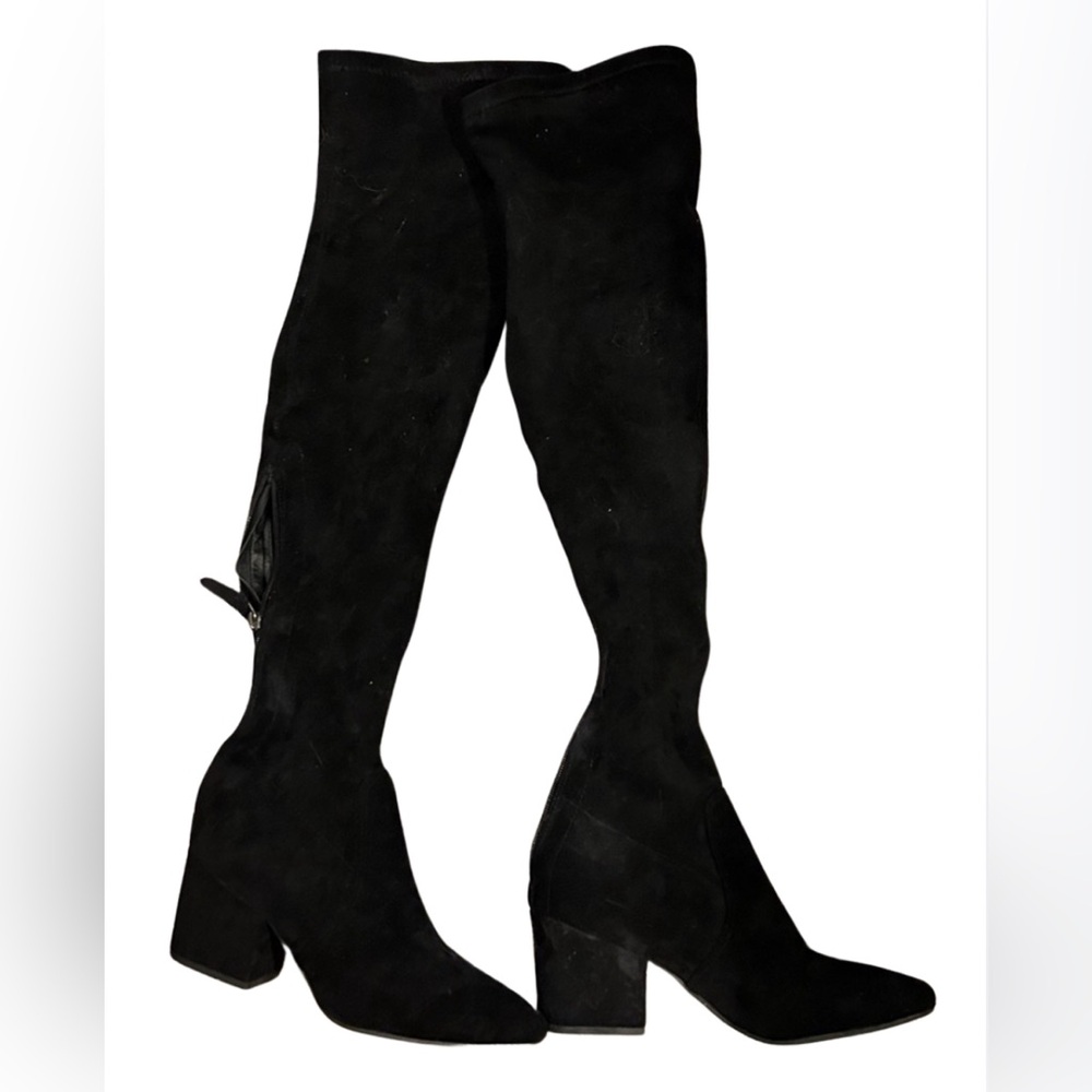 Knee High Black Vegan Suede Boots | Women's EU 36/ US 5.5